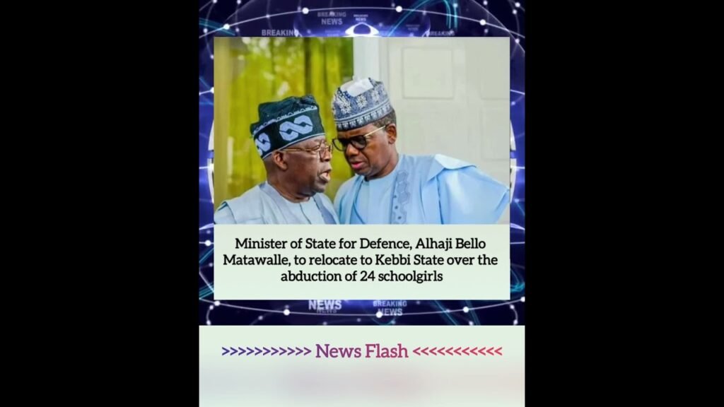 News Flash:…President Tinubu has asked the Minister of State for Defence, to relocate to Kebbi State