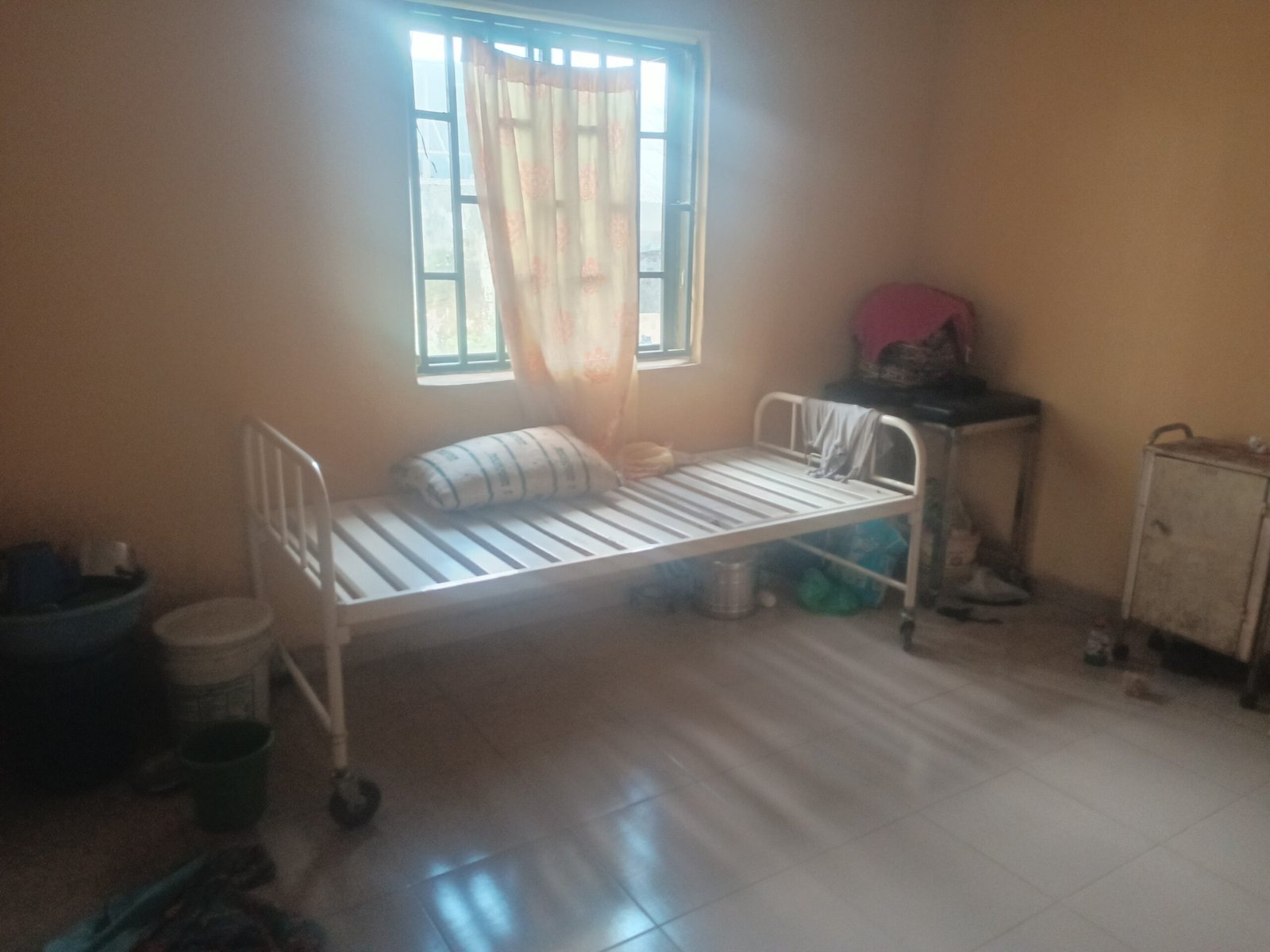 Bed without mattress at Toru-Angiama PHC