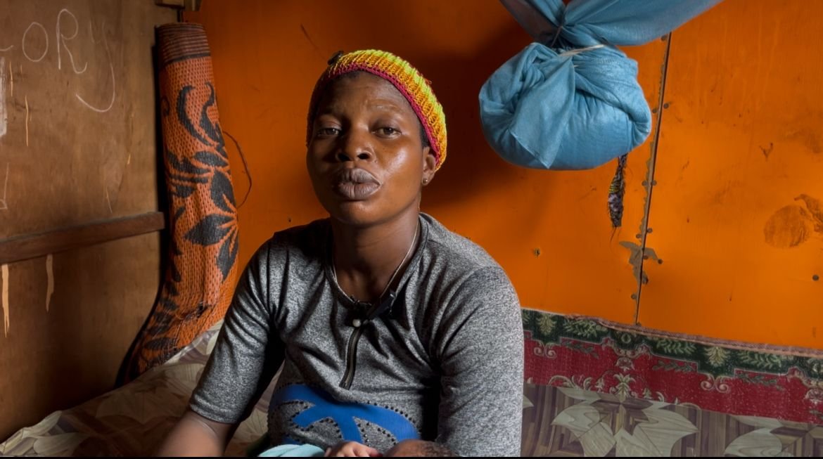 Mrs Alufonsie in one of the rooms in the clinic in Bariga