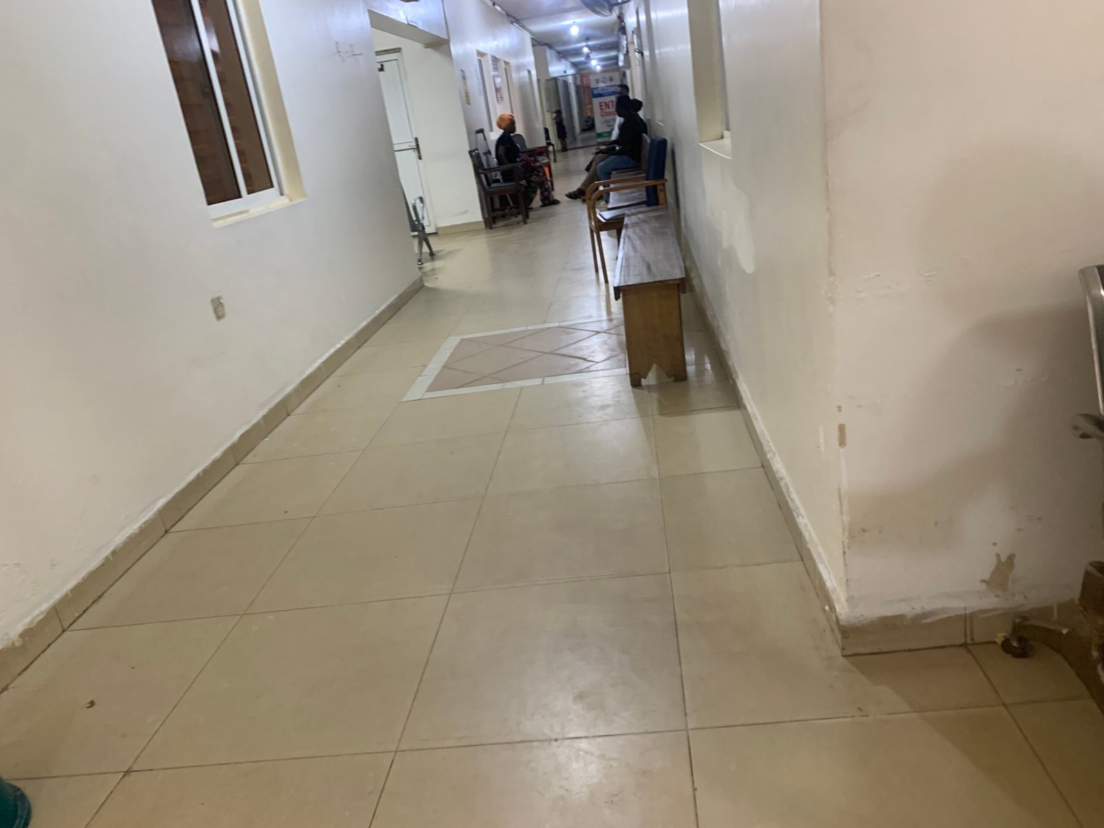 Scanty hallway at the Surgical Outpatient Department (SOPD) at LASUTH