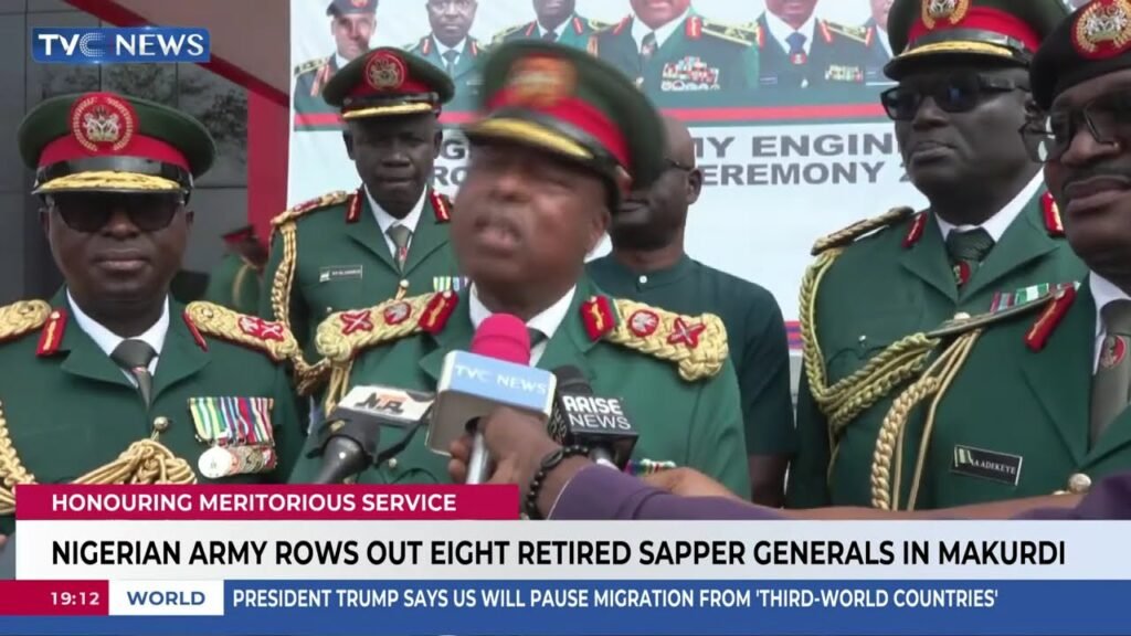Nigerian Army Rows Out Eight Retired Sapper Generals In Makurdi
