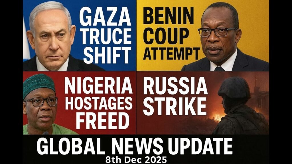 Global News Update Gaza Truce Shift, Benin Coup Attempt, Nigeria Hostages Freed & More