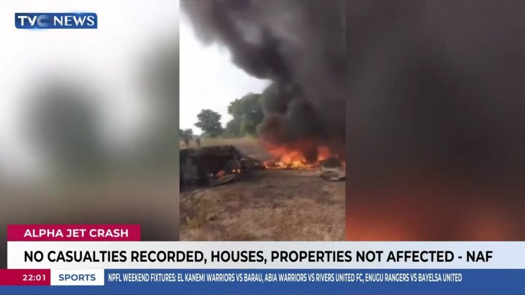 NAF Alpha Jet Crashes In Niger State, Pilots Eject Safely