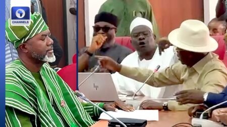 Drama As Ndume, Oshiomhole In Heated Exchange During Reno Omokri’s Ambassadorial Screening Drama As Ndume, Oshiomhole In Heated Exchange During Reno Omokri’s Ambassadorial Screening