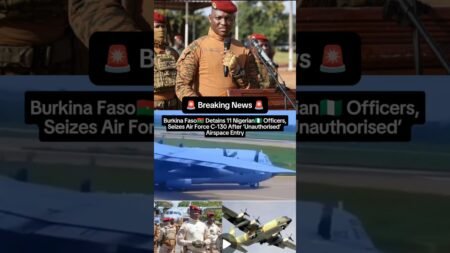 Burkina Faso Detains 11 Nigerian Officers, Seizes Air Force C-130 After ‘Unauthorised’ Airspace Burkina Faso Detains 11 Nigerian Officers, Seizes Air Force C-130 After ‘Unauthorised’ Airspace