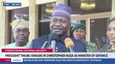 President Tinubu Swears In Christopher Musa As Minister Of Defence President Tinubu Swears In Christopher Musa As Minister Of Defence