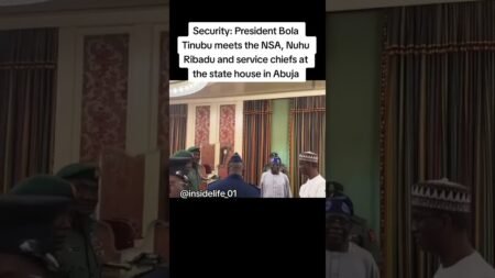 President Bola Tinubu meets with security chiefs in Aso Villa #news #nigeria #secuty