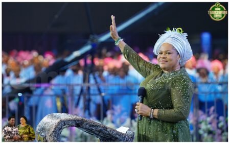 SCOAN Thanksgiving Service: Evelyn Joshua Charges Nigerians On Fervent Trust In God, Hope For Better Years