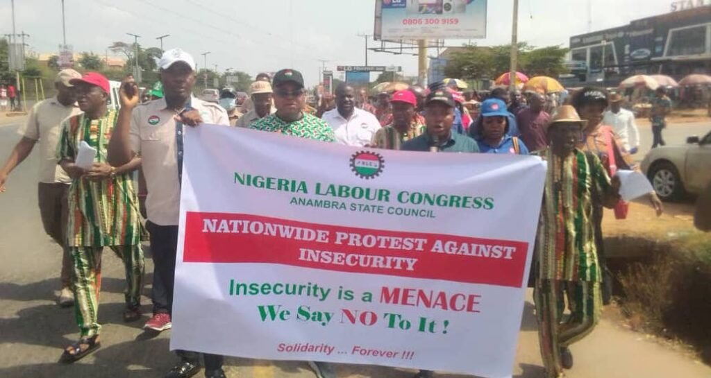 Anambra NLC joins nationwide protest against insecurity