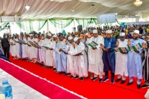 Bago swears in 30 commissioners, 25 LG chairmen, others