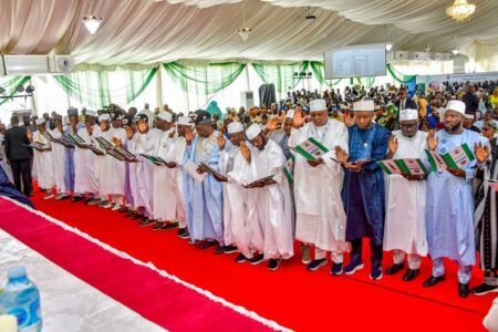 Bago swears in 30 commissioners, 25 LG chairmen, others
