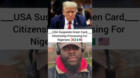 US suspends green card, citizenship processing for Nigerians . #shortsfeed #shorts #nigerianews