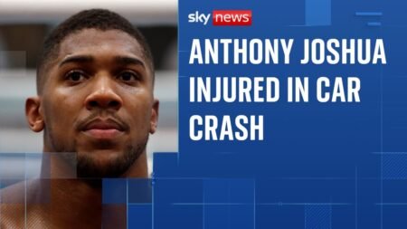 Boxer Anthony Joshua taken to hospital after car crash in Nigeria that killed two people