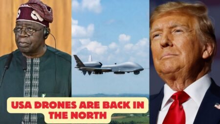Breaking News! USA Drones Flying over Fulani Bandits hideout in North Nigeria as Tinubu