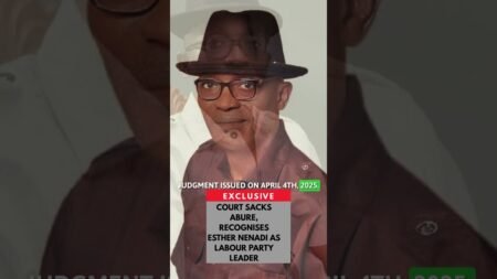 COURT SACKS ABURE, RECOGNISES ESTHER NENADI AS LABOUR PARTY LEADER #nigerianews #labourparty #abure