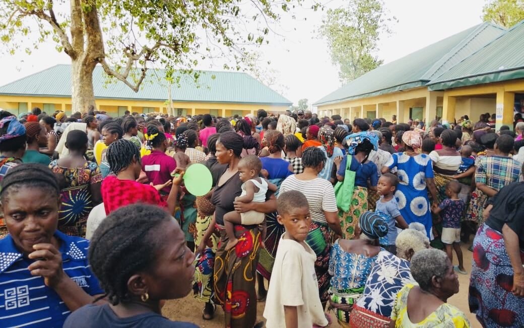 Displaced people at Agagbe IDP camp