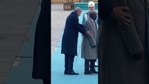 Nigerian President trips during welcoming ceremony