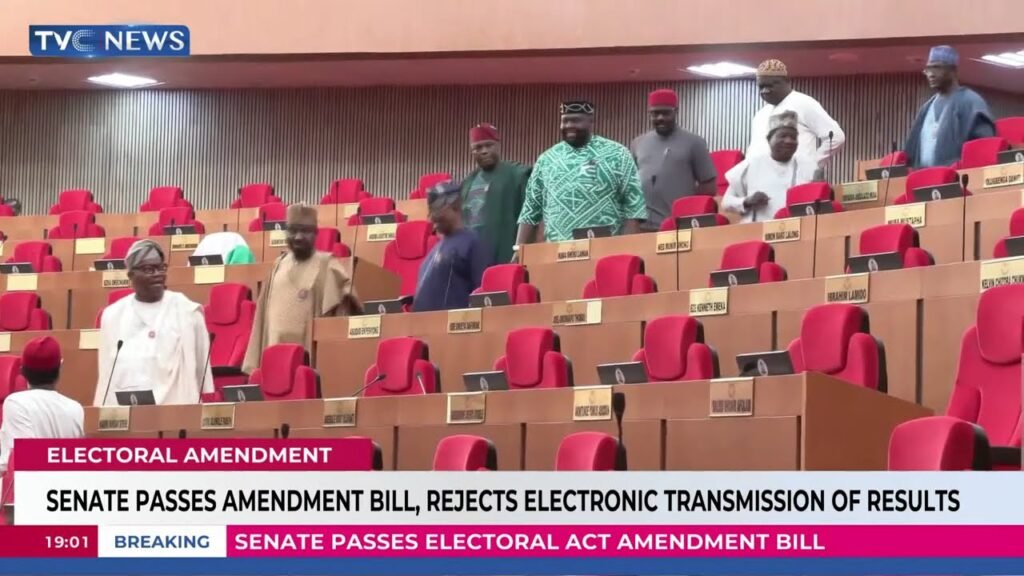 Senate Passes Electoral Act Amendment Bill, Rejects Electronic Transmission Of Results Senate Passes Electoral Act Amendment Bill, Rejects Electronic Transmission Of Results