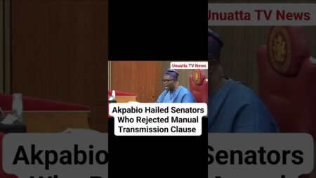 Akpabio Hailed Senators Who Rejected Manual Transmission Clause ##fyp #news #nigeria
