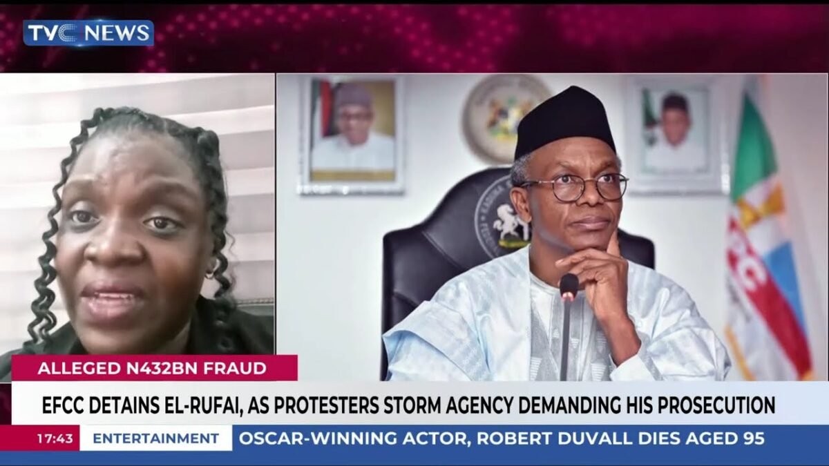 EFCC Detains El-Rufai, As Protesters Storm Agency Demanding His Prosecution