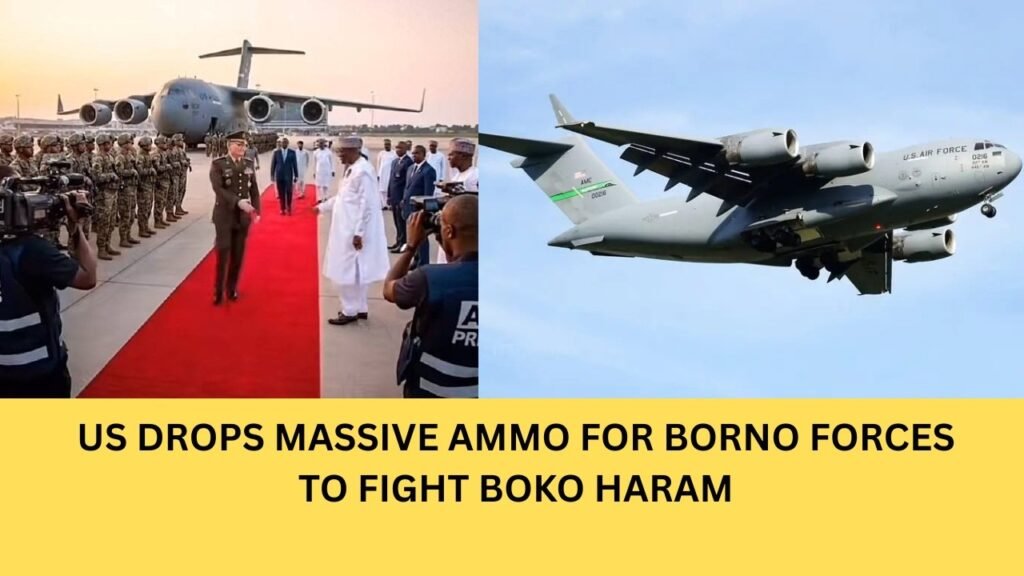 3 US MILITARY AIRCRAFT Drops MASSIVE AMMO For NIGERIAN SOLDIERS In BORNO 3 US MILITARY AIRCRAFT Drops MASSIVE AMMO For NIGERIAN SOLDIERS In BORNO
