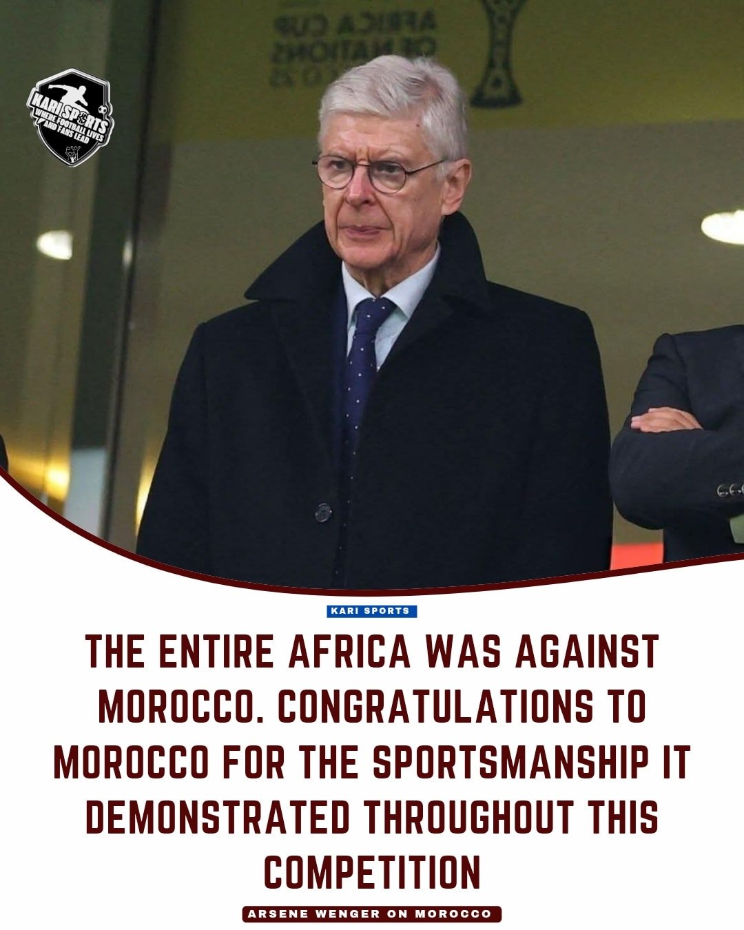 Arsène Wenger on Africa being against Morocco  …