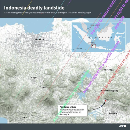 Indonesia landslide death toll rises to 74