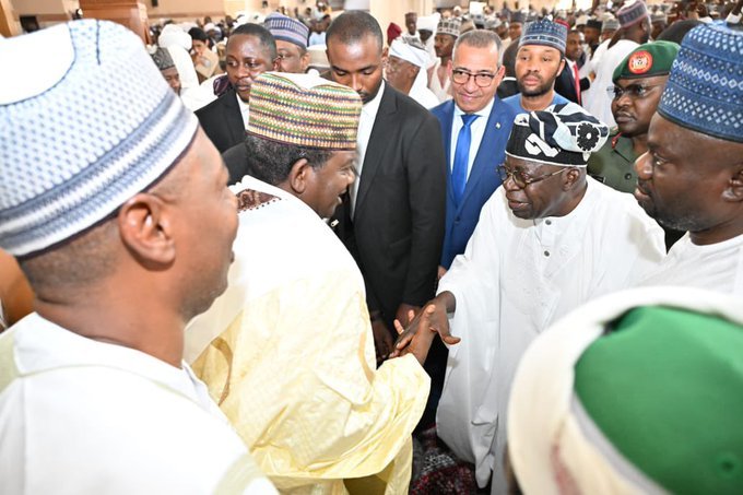 President Bola Tinubu and other attendees (X@aonanuga1956)