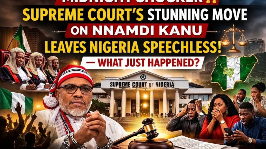 MIDNIGHT‼️ SUPREME COURT STUNNING MOVE ON NNAMDI KANU LEAVES NIGERIA SPEECHLESS — What Just Happened MIDNIGHT‼️ SUPREME COURT STUNNING MOVE ON NNAMDI KANU LEAVES NIGERIA SPEECHLESS — What Just Happened