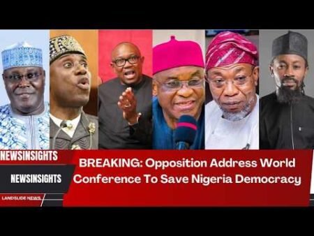 BREAKING NEWS: Opposition Address World Conference To Save Nigeria Democracy