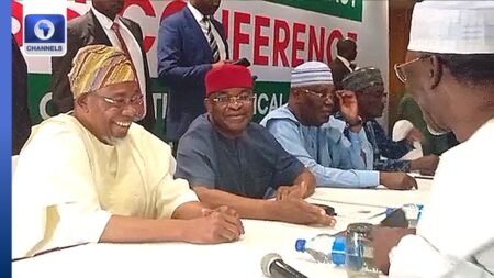 Atiku, Obi, Amaechi, Other Opposition Leaders Hold Joint Press Conference In Abuja
