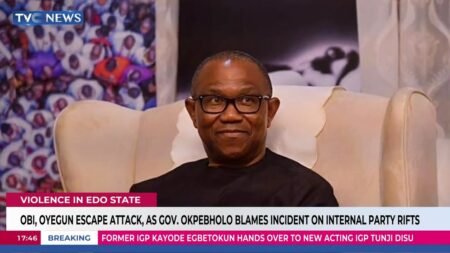 Obi, Oyegun Escape Attack, As Gov. Okpebholo Blames Incident On Internal Party Rifts