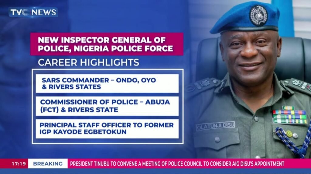 Pres Tinubu Appoints AIG Tunji Disu As Acting Inspector-General Pres Tinubu Appoints AIG Tunji Disu As Acting Inspector-General