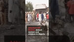 Attackers kill dozens, abduct women and children in Nigeria | AJ#shorts