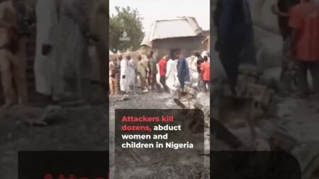 Attackers kill dozens, abduct women and children in Nigeria | AJ#shorts