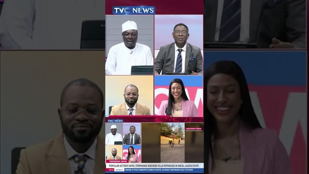 Nigerians React As Aki’s Wife Repairs Damaged Ikeja Road Nigerians React As Aki’s Wife Repairs Damaged Ikeja Road