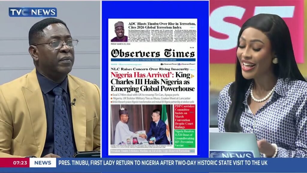 TVC Newspaper Review: Nigeria, UK Seal Deals On Port Reform, Migration, Others TVC Newspaper Review: Nigeria, UK Seal Deals On Port Reform, Migration, Others
