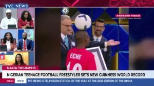 Naija Triumphs: Nigerian Teenage Football Freestyler Sets New Guinness World Record