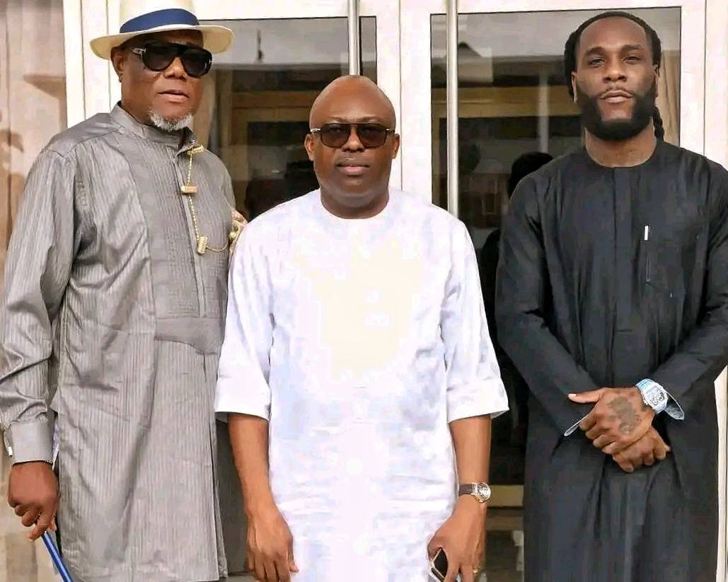 Burna Boy and his Dad visit Governor Sim Fubara