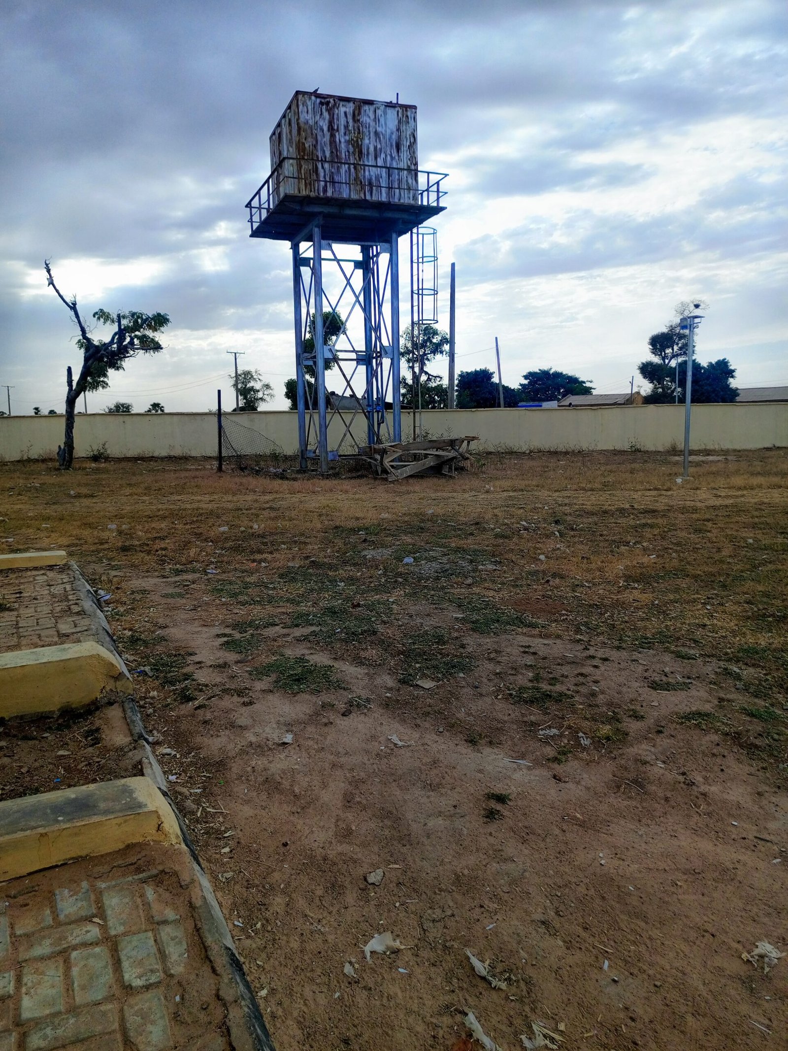 PHC Dayi overhead tank. For over three years, the centre has been operating without a water supply.