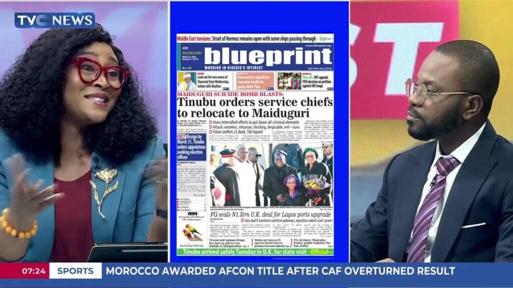 TVC Newspaper Review: Tinubu Orders Service Chiefs To Relocate To Maiduguri