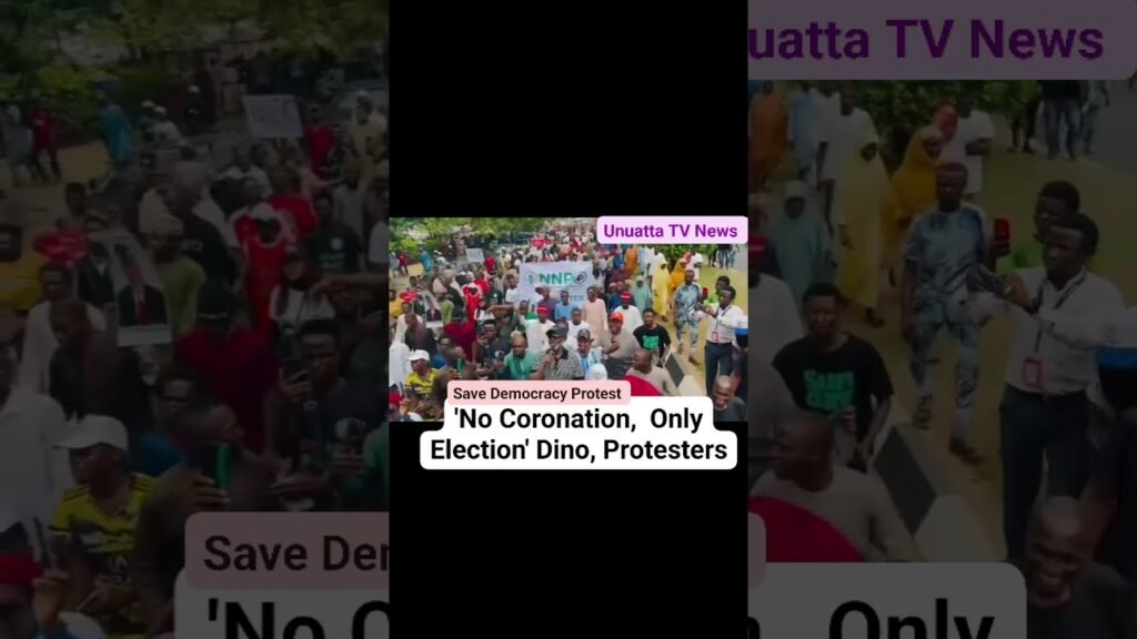 ‘No Coronation,  Only Election’ ..Dino, Protesters Chant #fyp #news #nigeria
