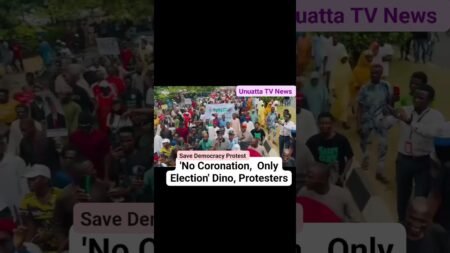 ‘No Coronation,  Only Election’ ..Dino, Protesters Chant #fyp #news #nigeria