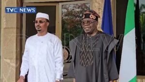 President Tinubu Welcomes Chadian President, Idris Deby To Presidential Villa