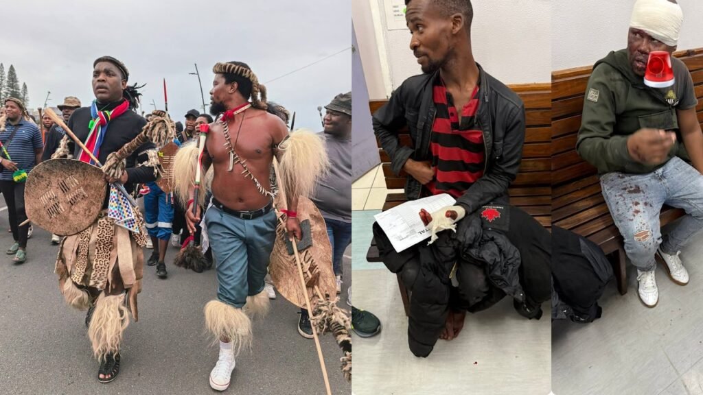 Nigerians STABBED some of the PROTESTERS & Knocked One Person with a CAR in East London’s March