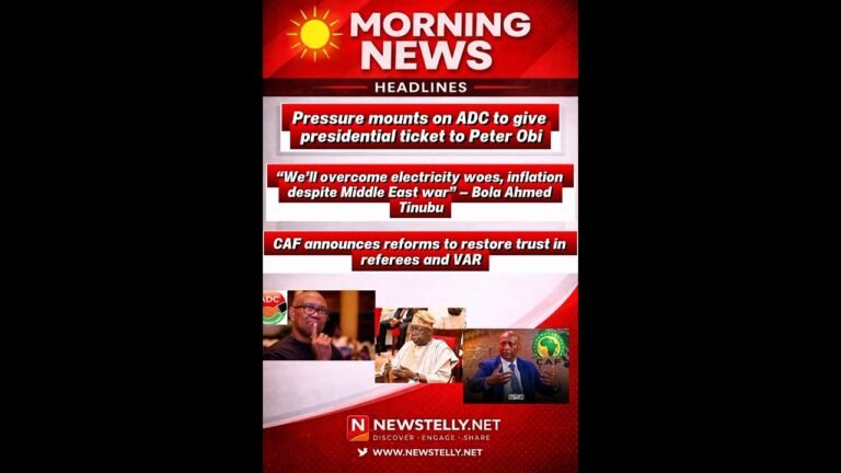 Listen to your morning News from newstelly #NigeriaNews #Tinubu #PeterObi #AFCON #BreakingNews
