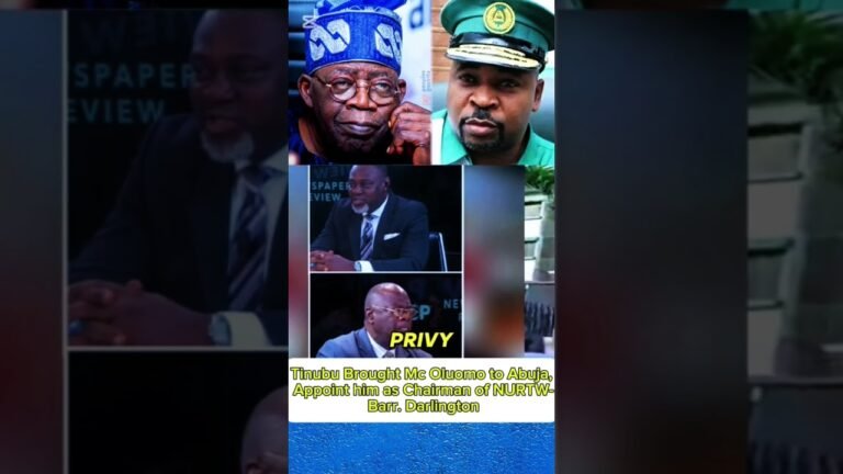 Tinubu Brought Mc Oluomo to Abuja, Appoint him as Chairman of NURTW- Barr. Darlington