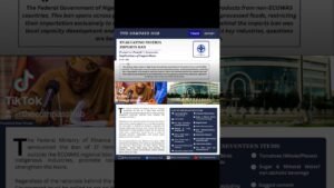 EVALUATING NIGERIA IMPORTS BAN #nigeria #news #channelstv #duet #viral #arise #africanews #breaking