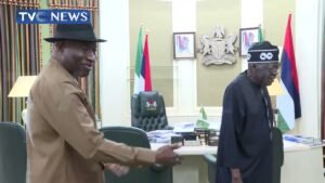President Tinubu Hosts Ex-President Jonathan At Presidential Villa, Abuja