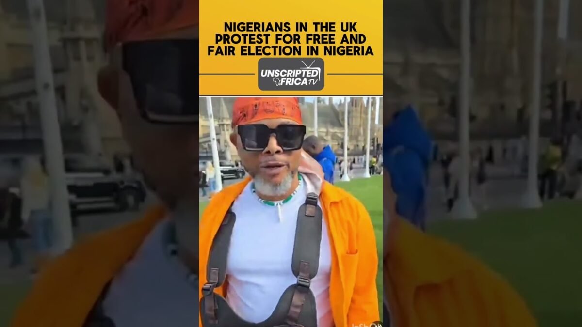 NIGERIANS IN THE UK PROTEST FOR FREE AND FAIR ELECTION IN NIGERIA #news #viral #trending #nigeria